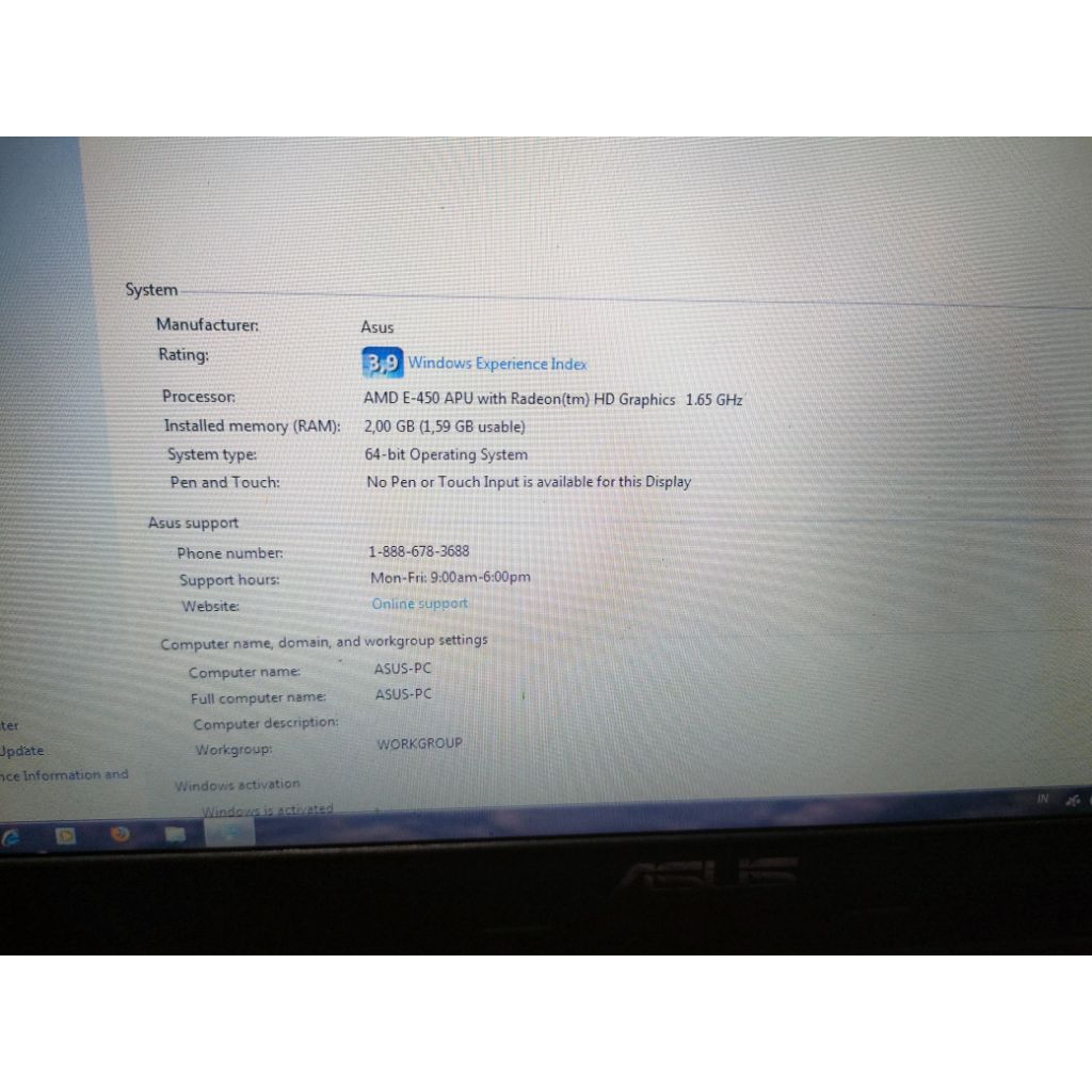 Mobo Mainboard Mesin laptop Asus X45U AMD E450