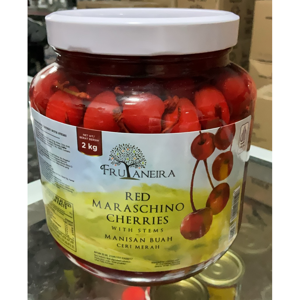 Frutaneira Red Cherries/ Cherry / Ceri Merah Tangkai 100gr Rpck