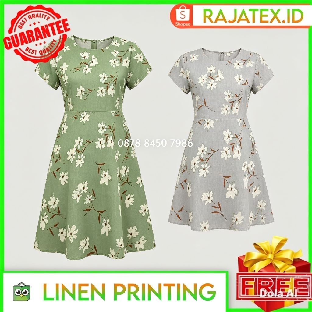 53 RAJATEX ID Bahan Linen Motif bunga Kain Linen  Bahan Linen Motif Bunga  Linen Pure  Kain Linen