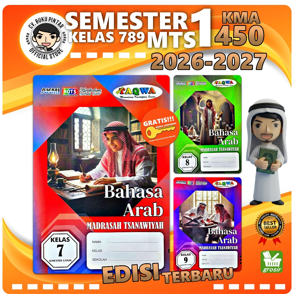 LKS BAHASA ARAB MTS KELAS 7 8 9 SEMESTER 1 2026-2027 KMA 450 | TAQWA