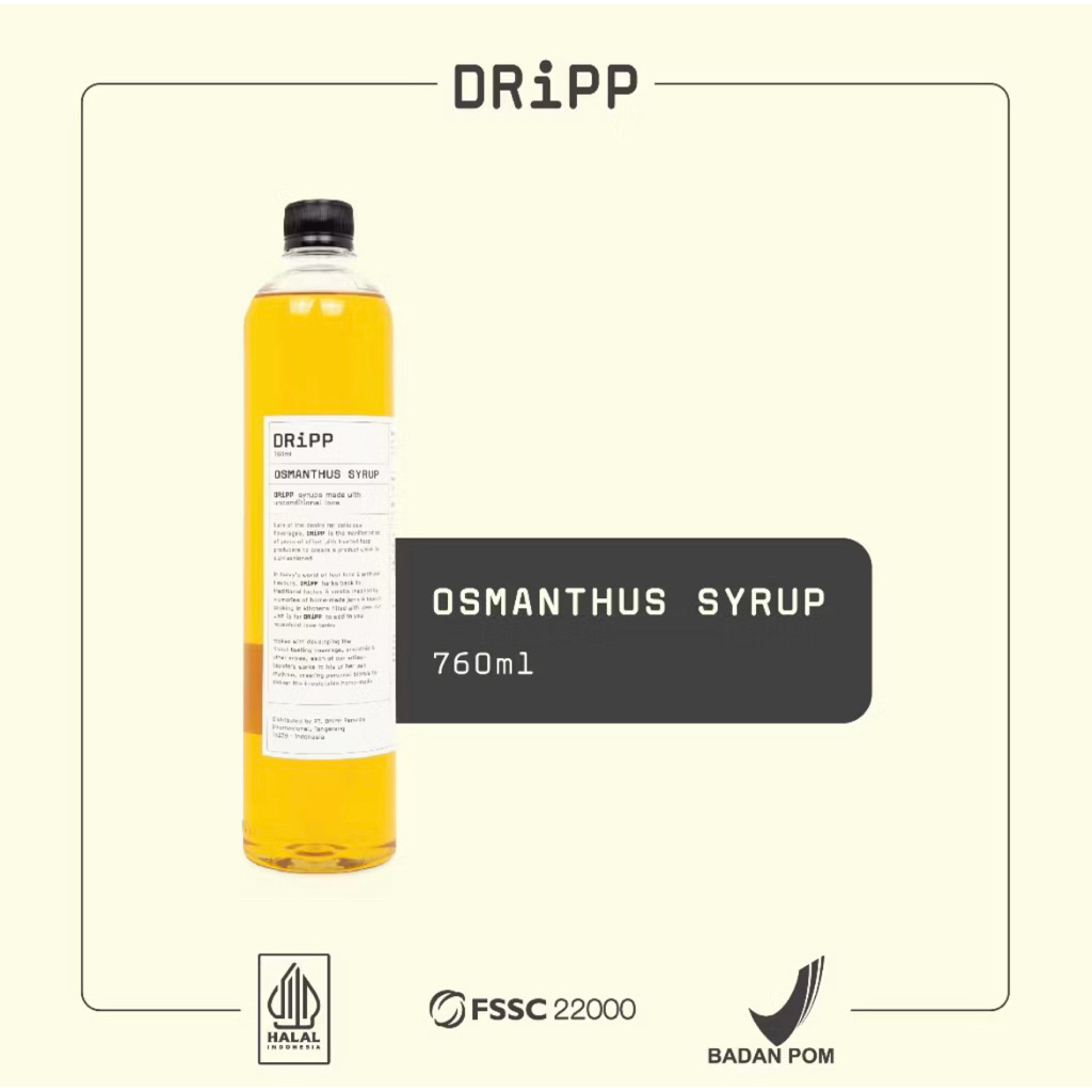 DRiPP Osmanthus Syrup - Perasa Minuman Berbentuk Perasa Osmanthus