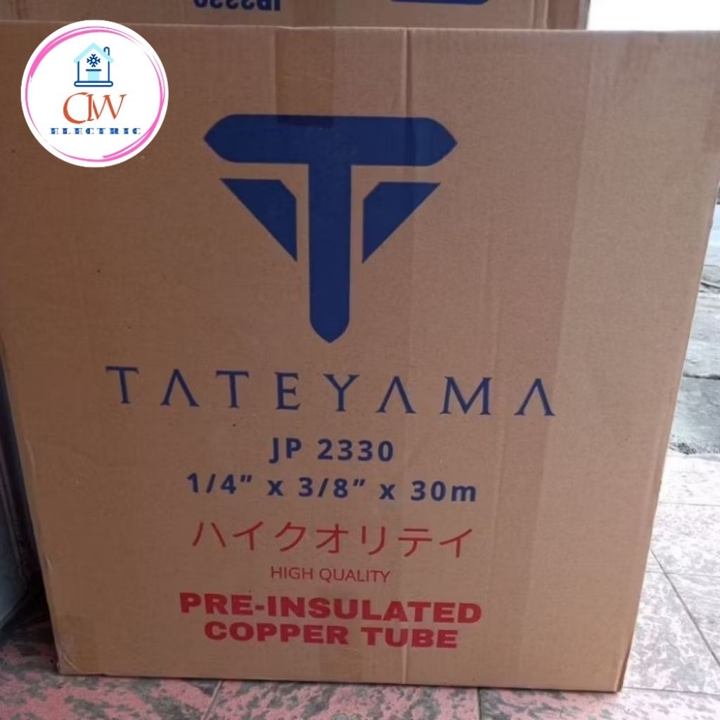 pipa ac TATEYAMA busa M UK.1/4+3/8(JP-2330)untuk ac 1/2 pk - 1 pk harga/roll