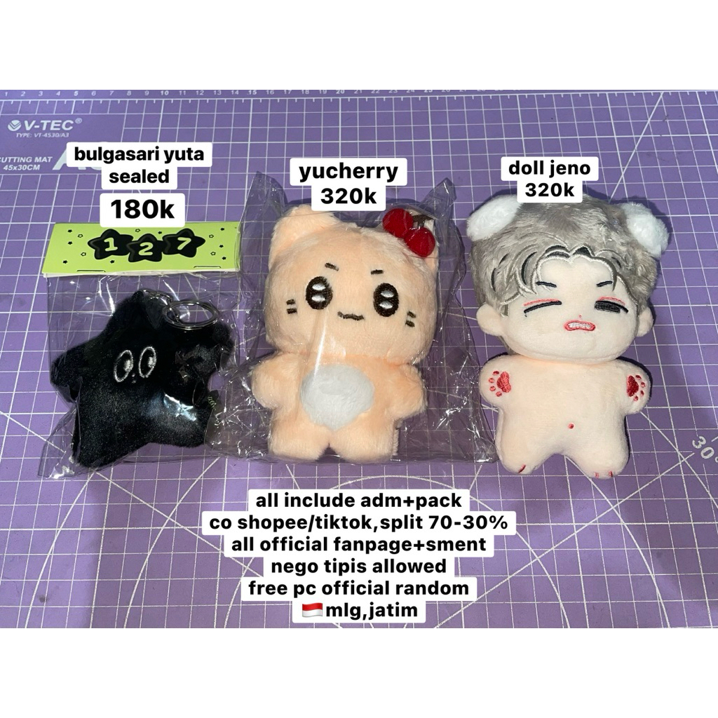 [READY STOCK] DOLL NCT 127 NAKAMOTO YUTA NCT DREAM LEE JENO OFFICIAL YUCHERRY BULGASARI