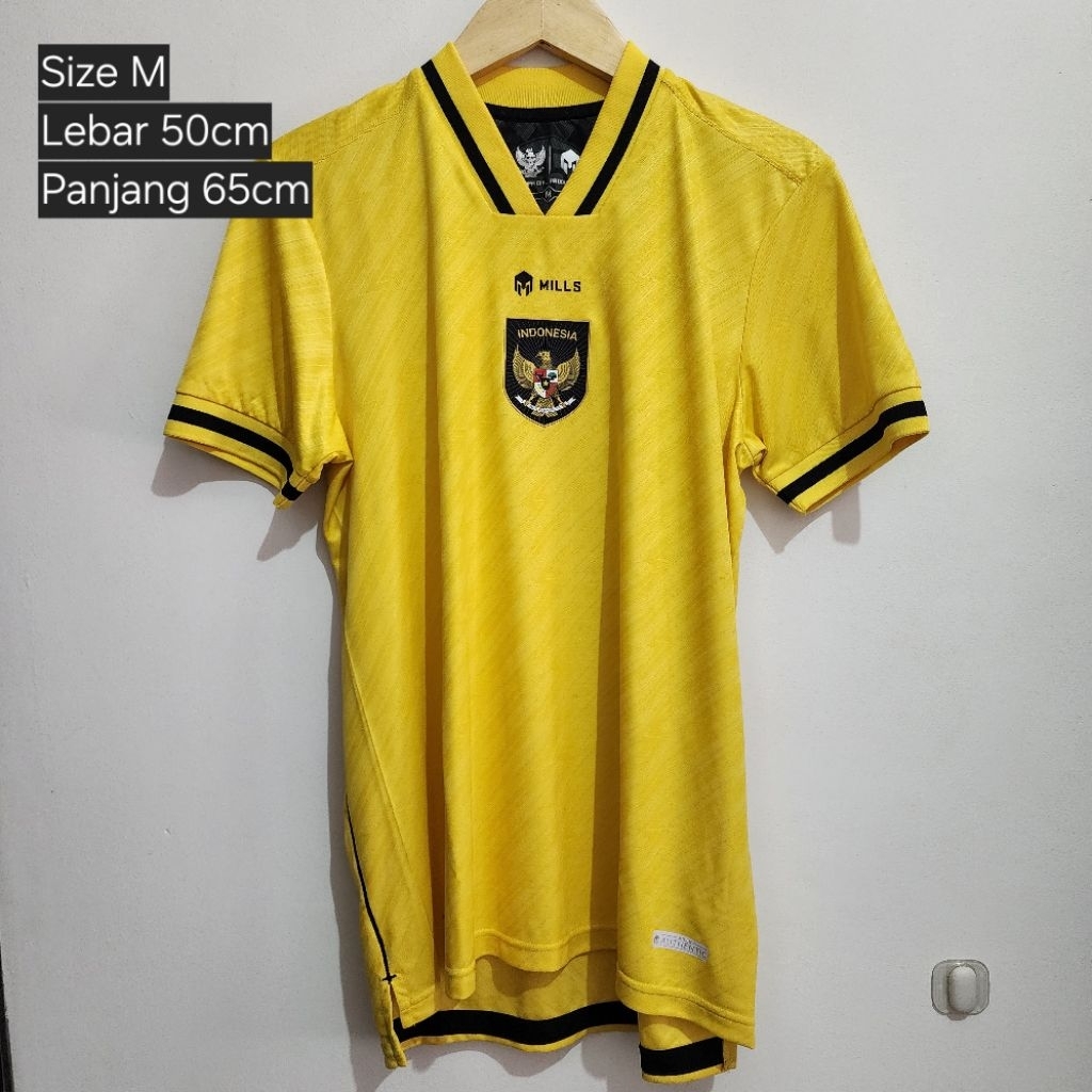 [BARU] Original Mills Jersey Timnas Indonesia GK Away Player Issue 2022 Yellow