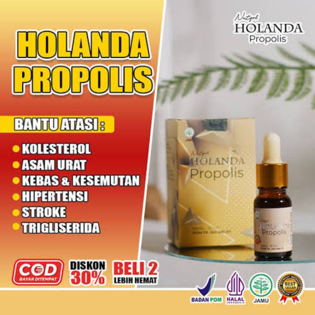 HOLANDA PROPOLIS ORIGINAL OBAT HERBAL SOLUSI DIABETES KOLESTROL HOLANDA PROPOLIS ASLI RESMI BPOM