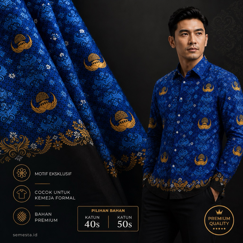 ASLI 100% Kain Korpri Katun 40s & 50s Premium Harga Meteran – Bahan Adem Halus Nyaman untuk Seragam 