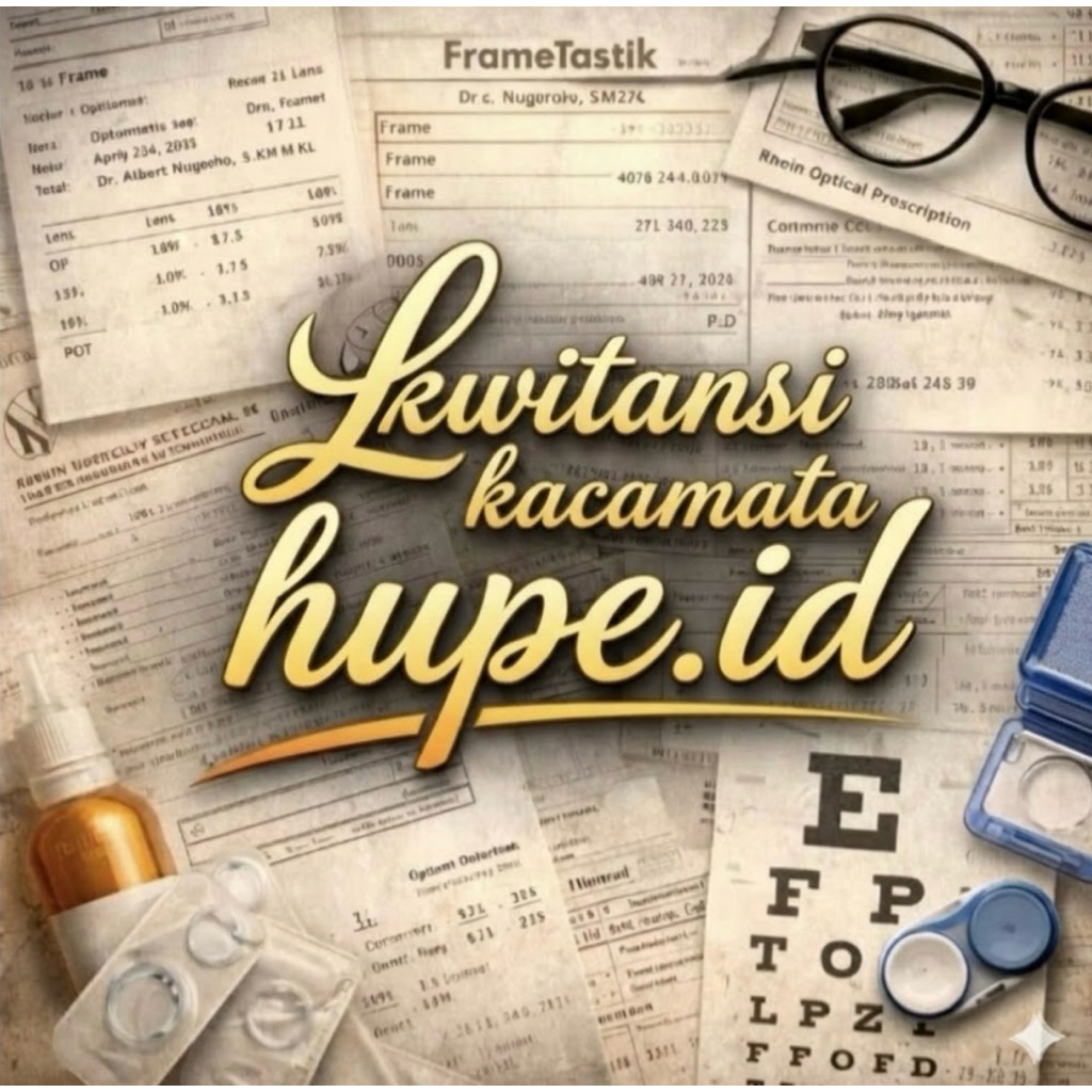 TERLARIS resep+kwitansi kacamata+stempel optik-resep saja