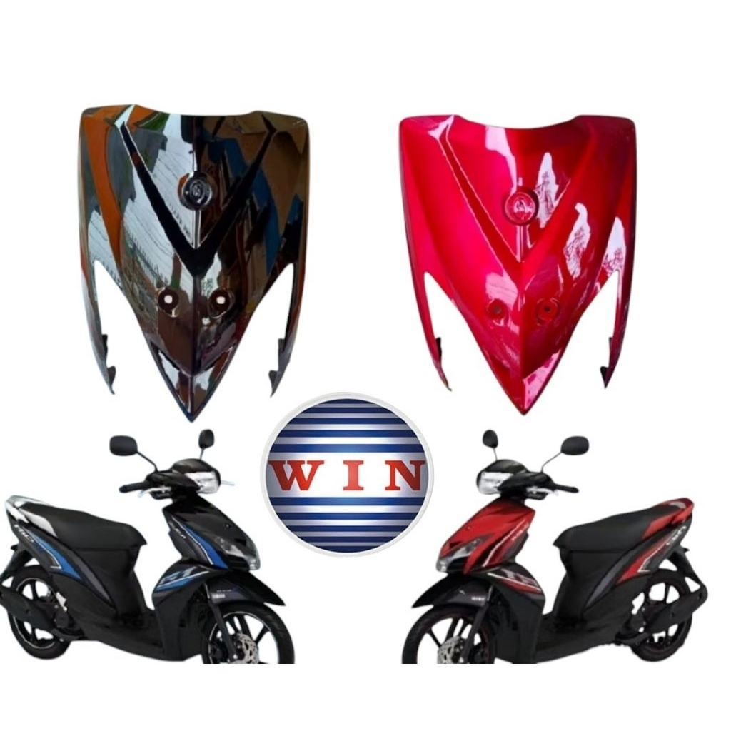Cover Tameng Panel Depan Mio GT 2013 2014 2015 Hitam Merah