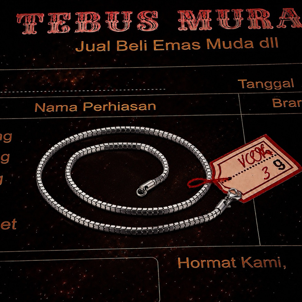 Kalung Pria Wanita Silver Asli 925 Lapis Emas Putih Italy Santa - Kalung Pria Wanita Anti Karat - Ka
