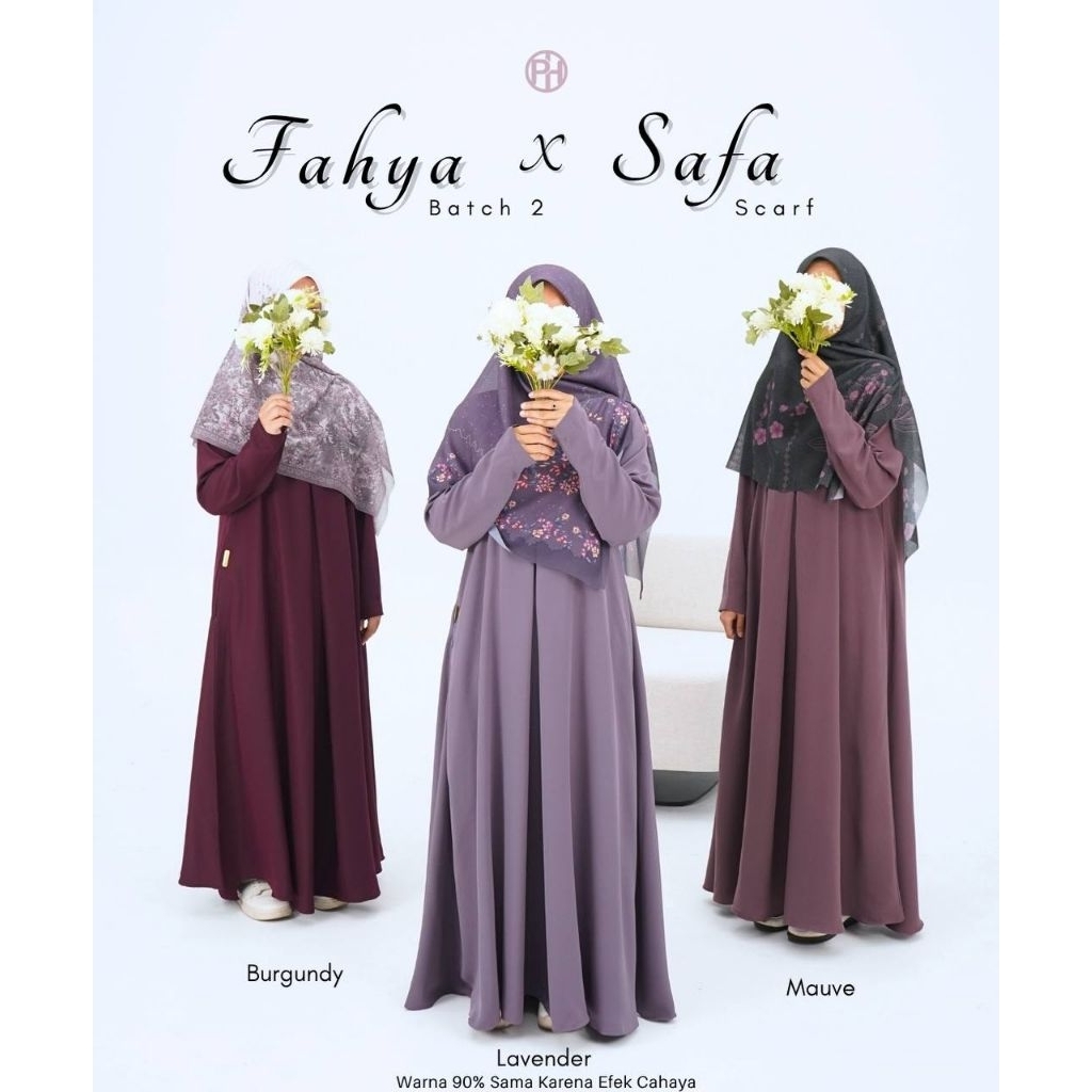 FAHYA DRESS PREMIUM BY PELANGI HIJAB TERBARU ORIGINAL GAMIS SYAR'I AFSHEEN ANTI UV POLOS PREMIUM CAN