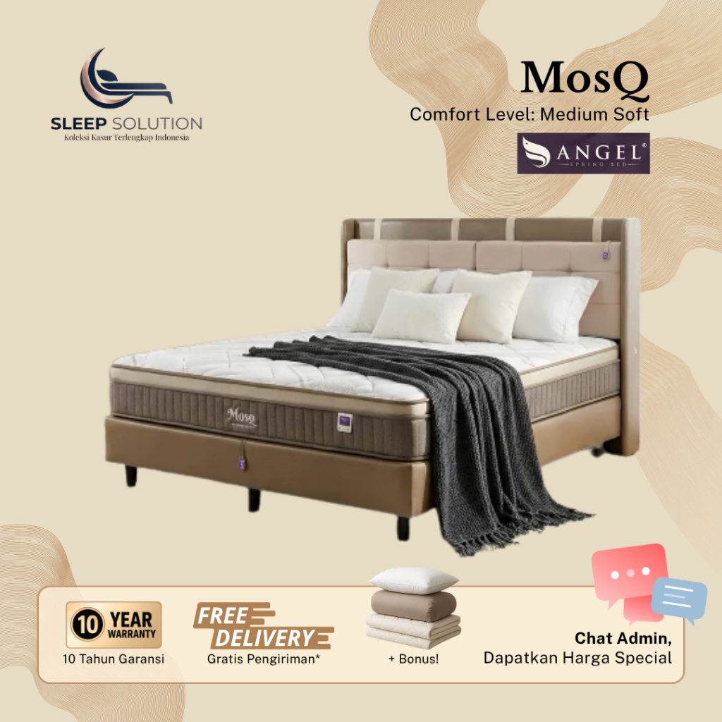 ANGEL MOSQ I Kasur Spring Bed | Matras Premium | 100x200, 120x200, 160x200, 180x200, 200x200