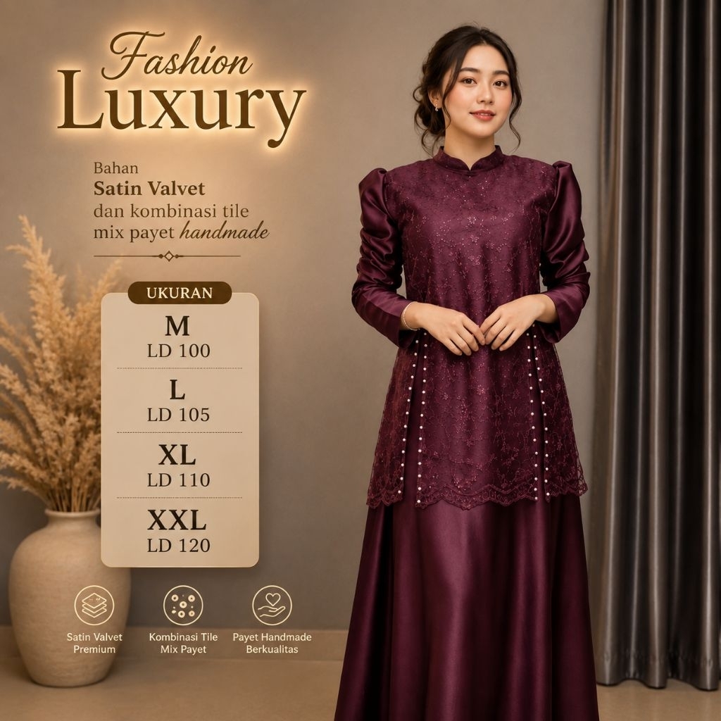 Baju Lebaran Model Brokat Tulle 2026 Terbaru Gamis Kondangan Dress kondangan Brokat Barul Baju viral