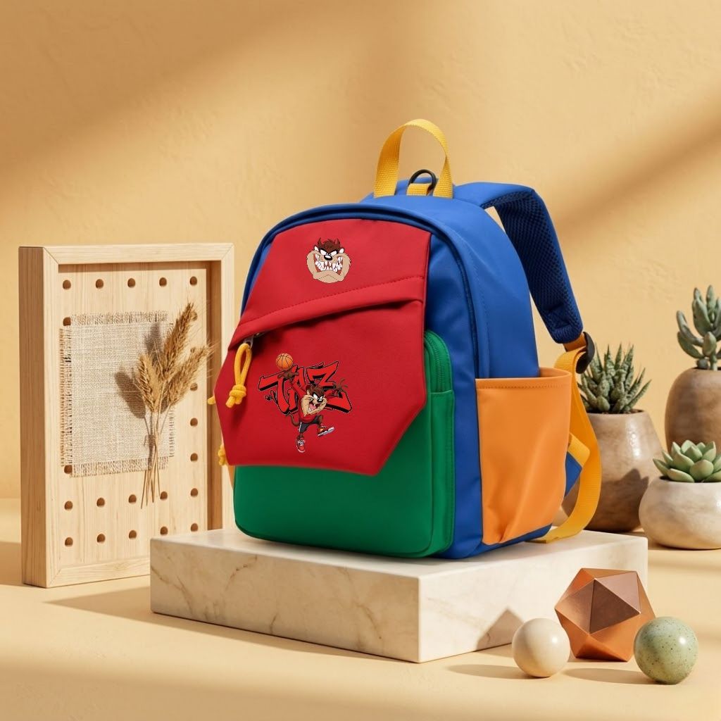 Catenzo - CUT026 D288 tas sekolah anak PAUD Muat Untuk Bekal tas lucu Motif Karakter TAZMANIA