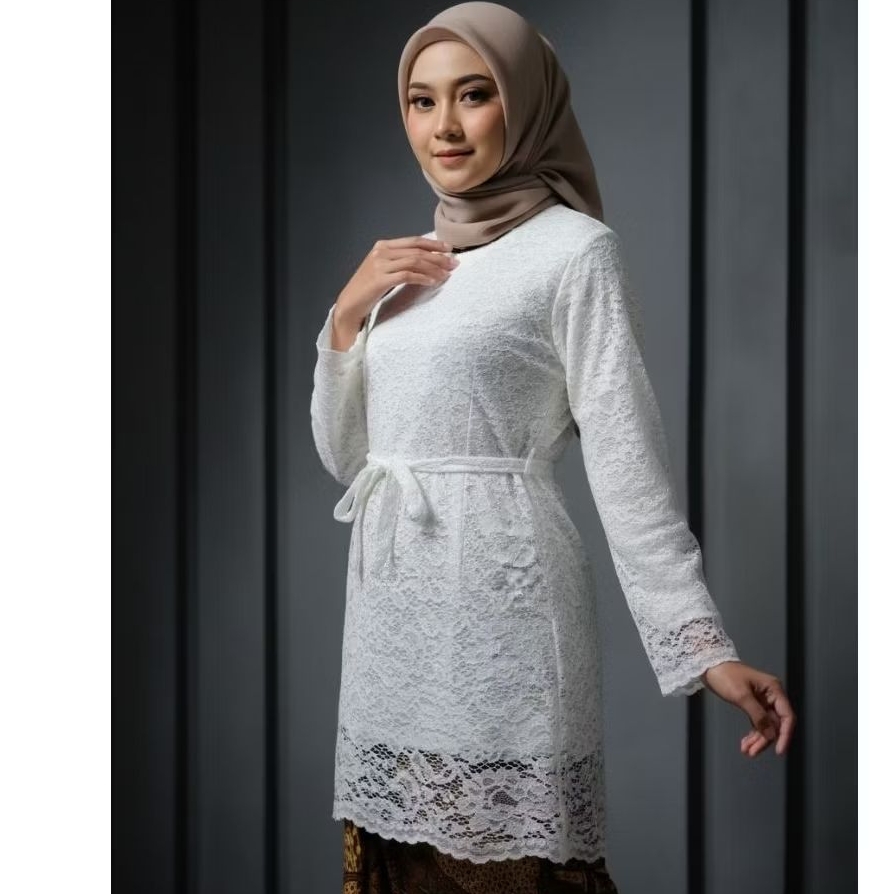 Liliarda Kebaya brokat wanita full furing Blus brokat premium Baju kurung brokat modern terbaru ukur