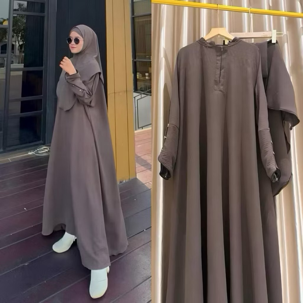 INSTAN PEKANBARU GAMIS HUMAIRA ABAYA UMROH SETELAN GAMIS/BAJU GAMIS WANITA MUSLIM ABAYA UMAMI KANCIN