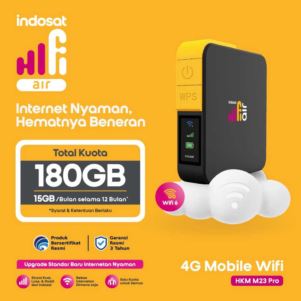 Modem Hifi Indosat Hifi Air Modem Wifi Huawei Brovi E5576 E5578 M21 M22 M23Pro Free 180GB 12 Bulan