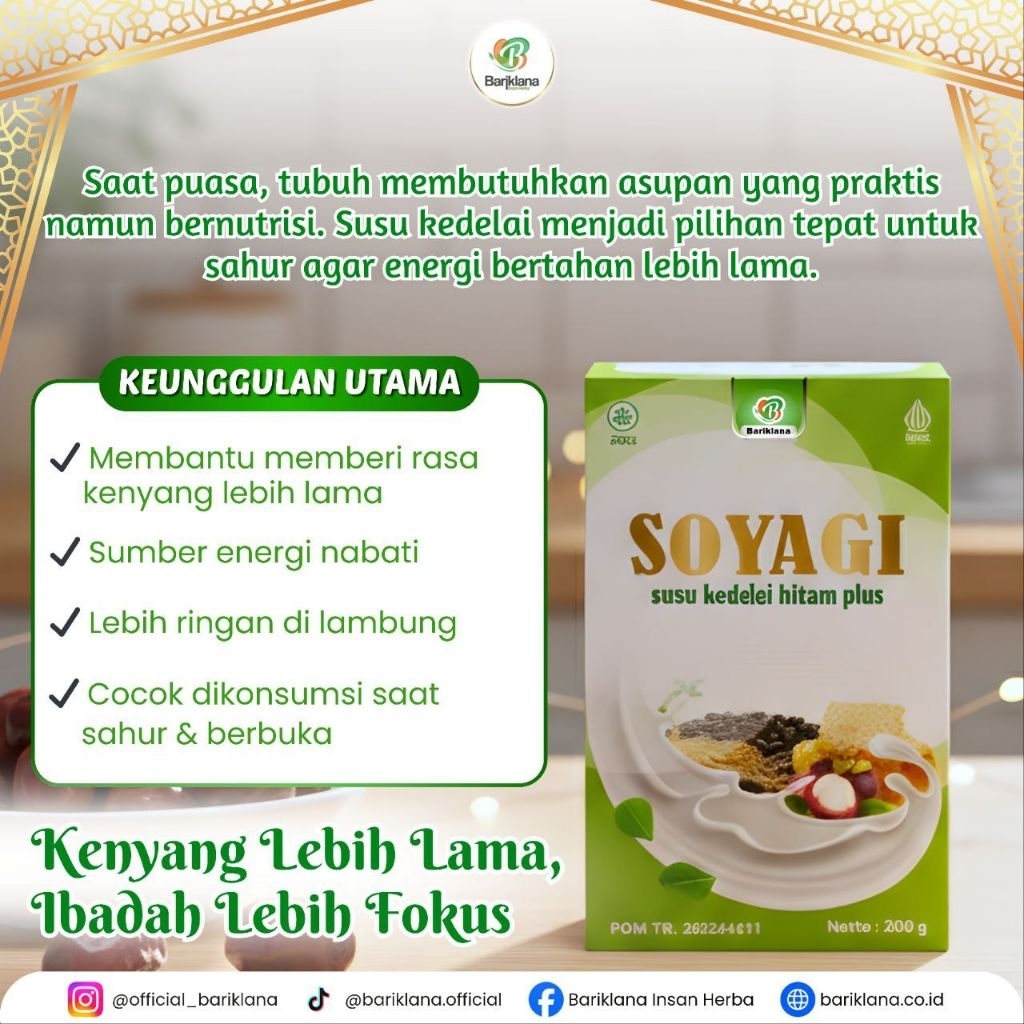 Soyagi susu Kedelai 200g ,susu diet menurunkan berat badan,BPOM,halal