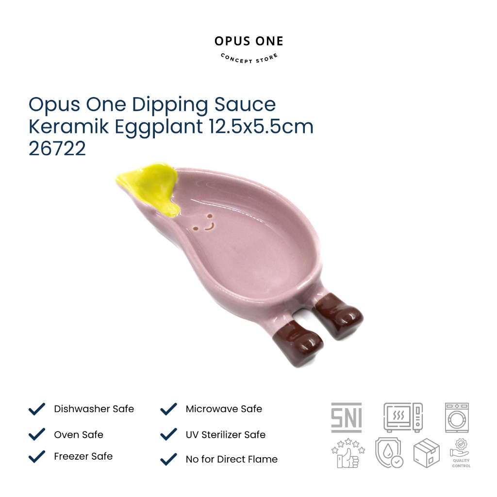 Opus One Dipping Sauce Keramik Eggplant 12.5x5.5cm 26722
