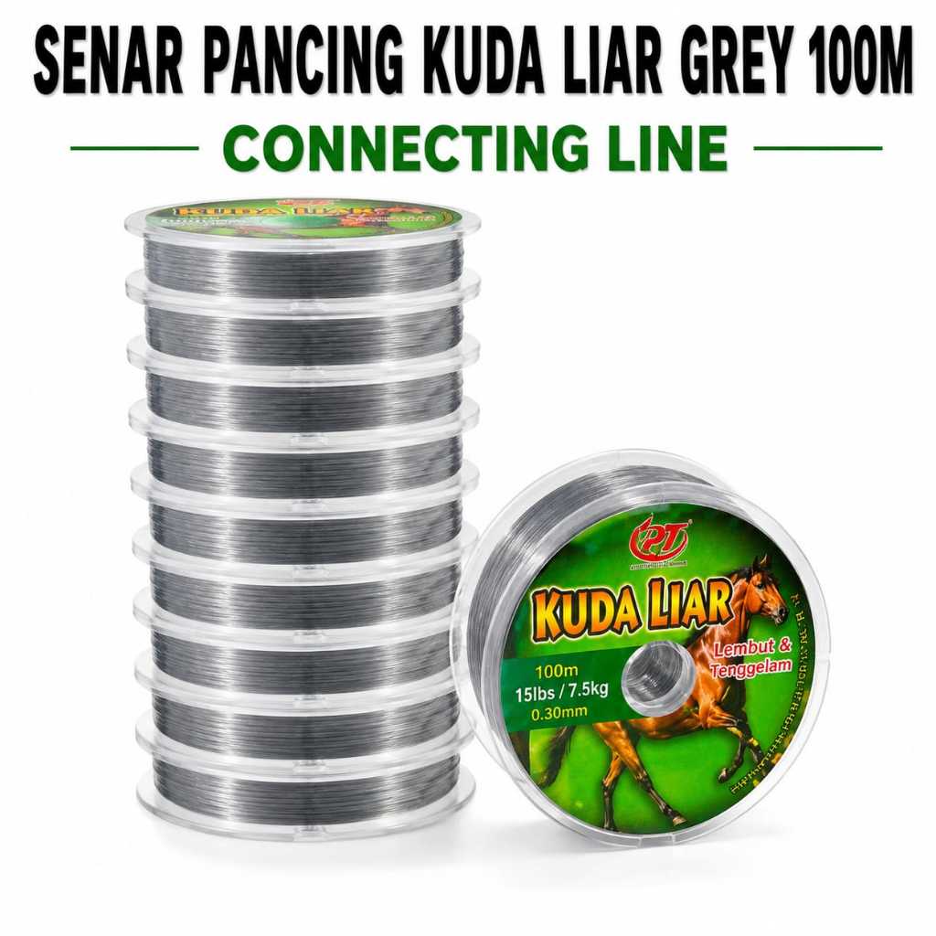 Senar Pancing Kuda Liar Senar Pancing Lembut dan Tenggelam 100meter
