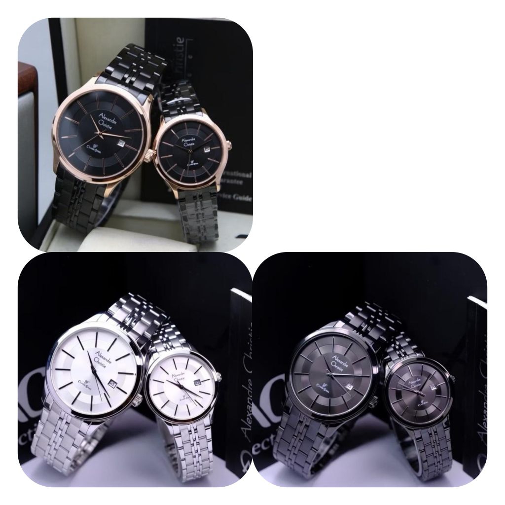 JAM TANGAN COUPLE ALEXANDRE CHRISTIE AC8348 AC 8348 ORIGINAL GARANSI RESMI 1 TAHUN