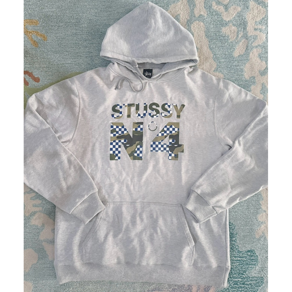 Hoodie Vintage Stussy N4 Camo Checkerboard