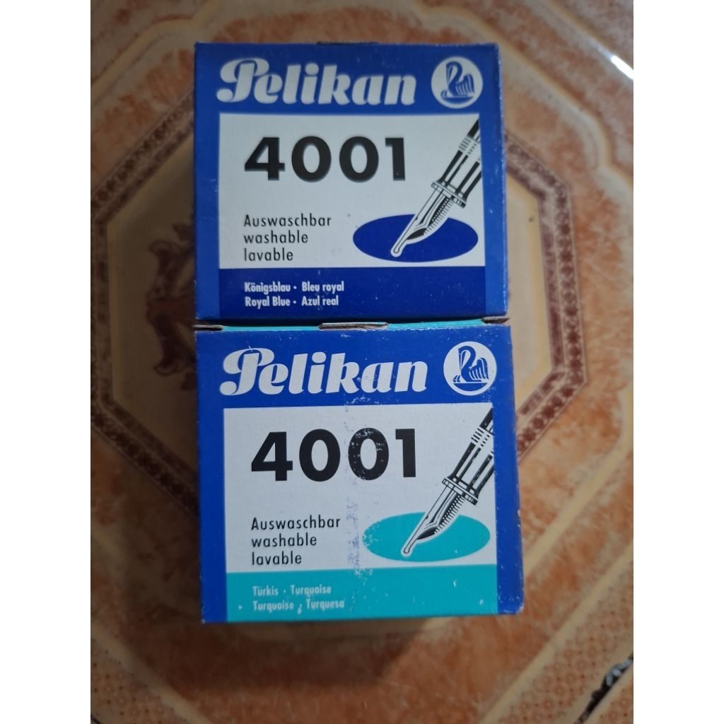 TINTA FOUNTAIN / PULPEN PELIKAN 4001 ROYAL BLUE MADE IN GERMANY ORIGINAL MURAH