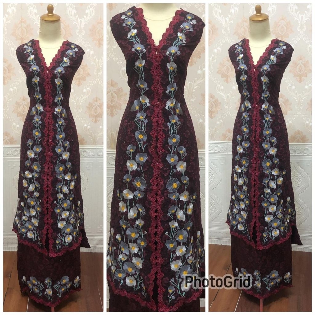 bahan bakal abaya/ kebaya bordir Bukittinggi