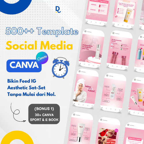 500+ Template Feed IG Canva Siap Pakai untuk Bisnis & UMKM | Feed Instagram Aesthetic Siap Edit