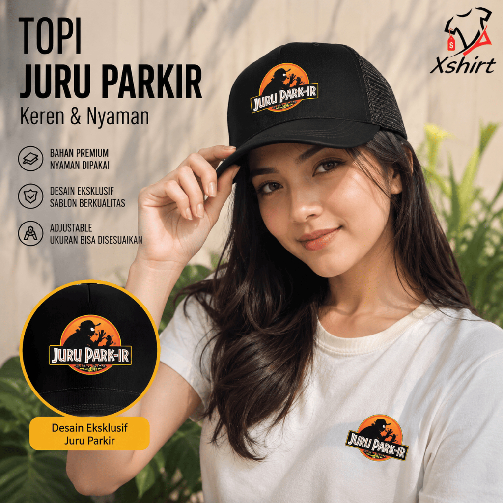 Xshirt - Juru Parkir / Topi Tukang Parkir Keren Viral / Topi Trucker
