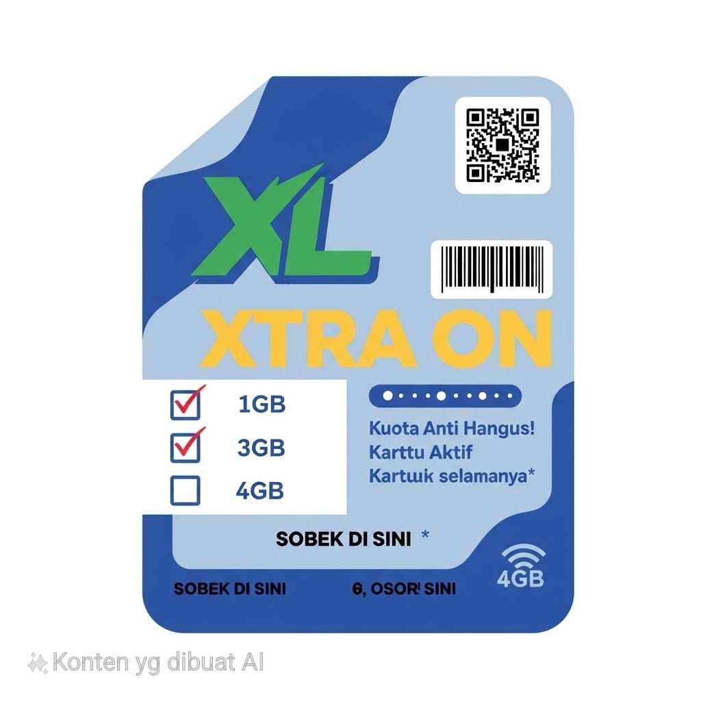 Voucher Kosongan XL(Bahan Voucher Data)exp januari 2029