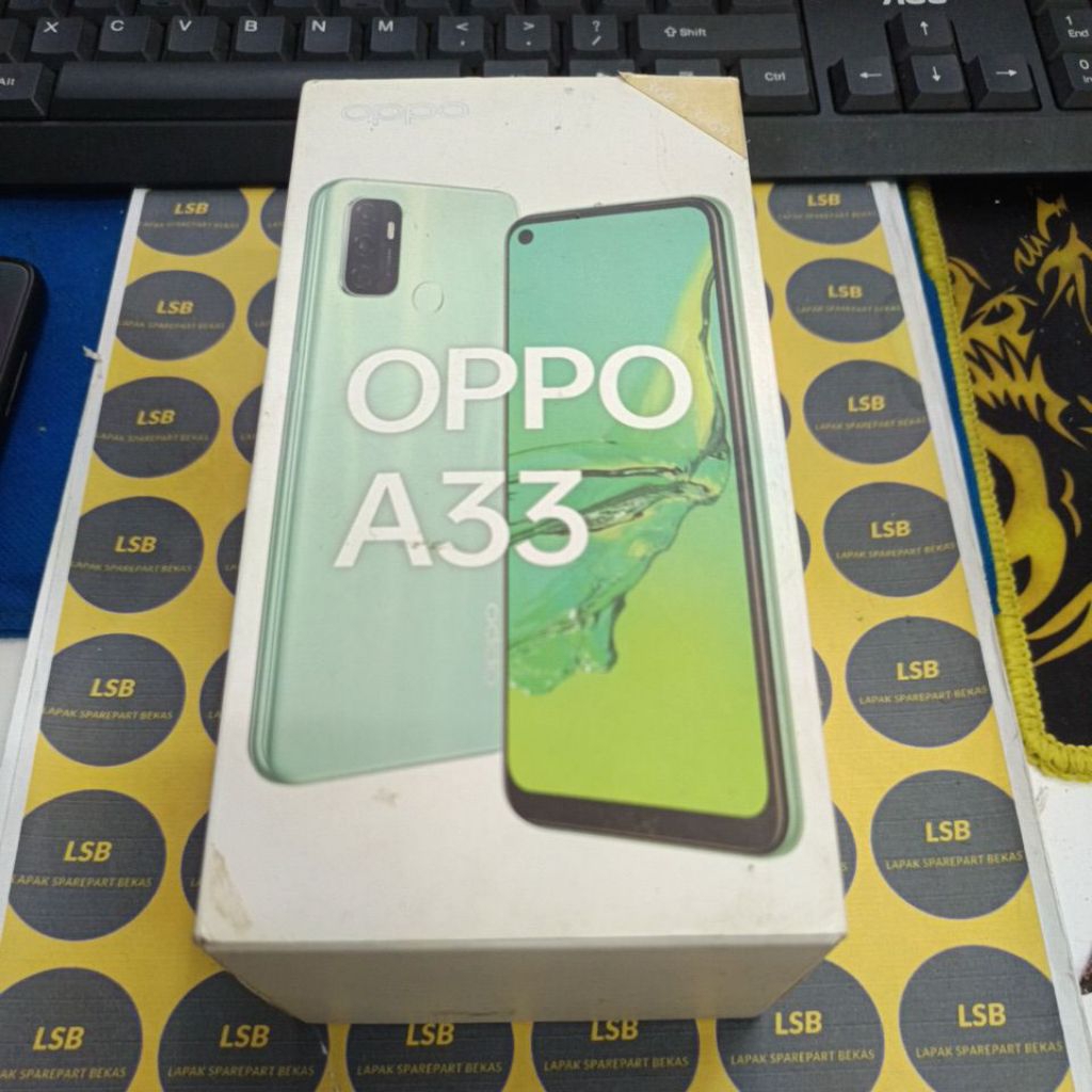 DUA BOX/KOTAK HANDPHONE OPPO A33 ORIGINAL BEKAS