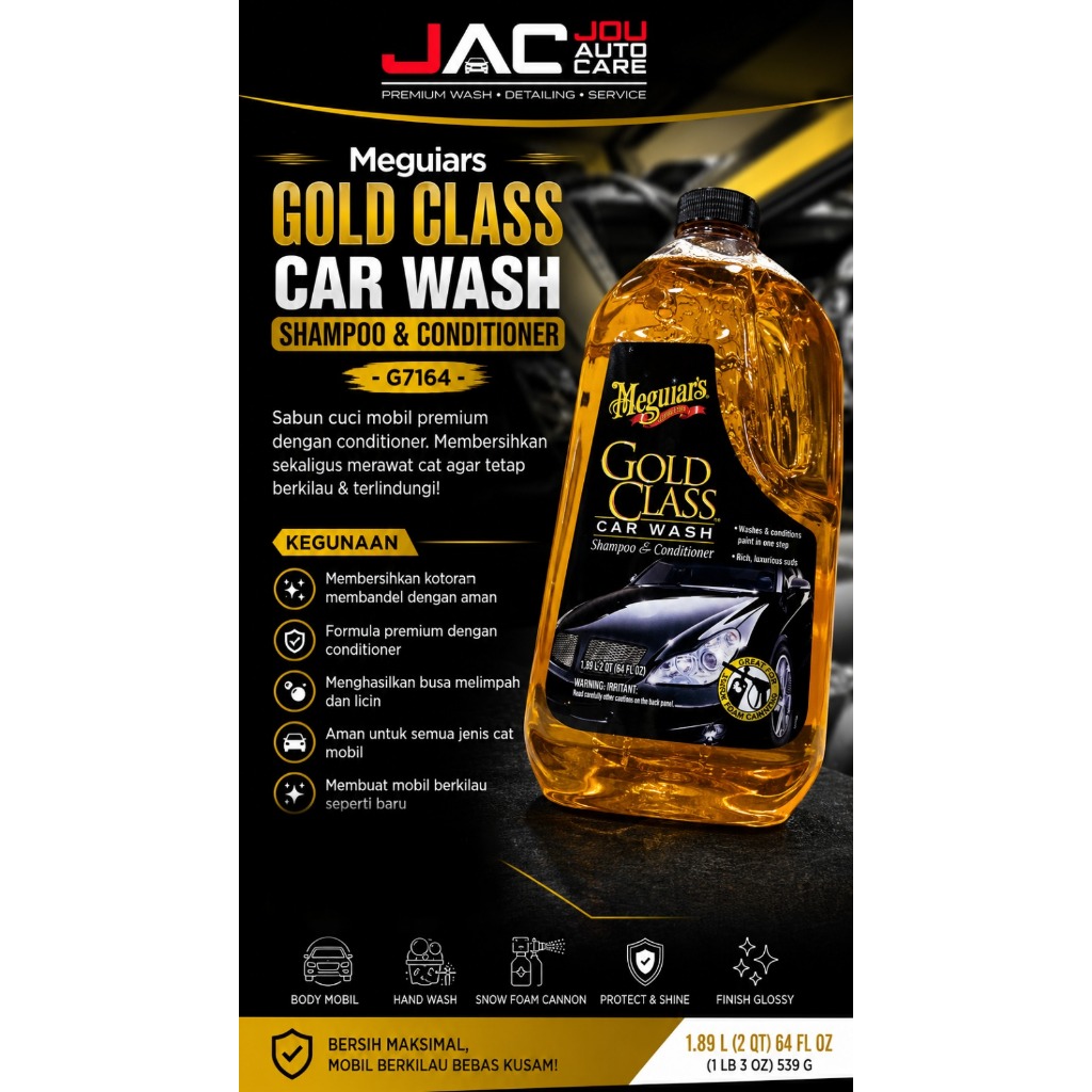 MEGUIARS - MEGUIARS GOLD CLASS CAR WASH SHAMPO MOBIL & CONDITIONER G7164