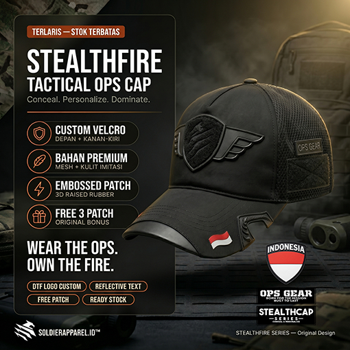 Tactical Velcro Topi Tactical – Velcro & Patch Bisa Custom Logo