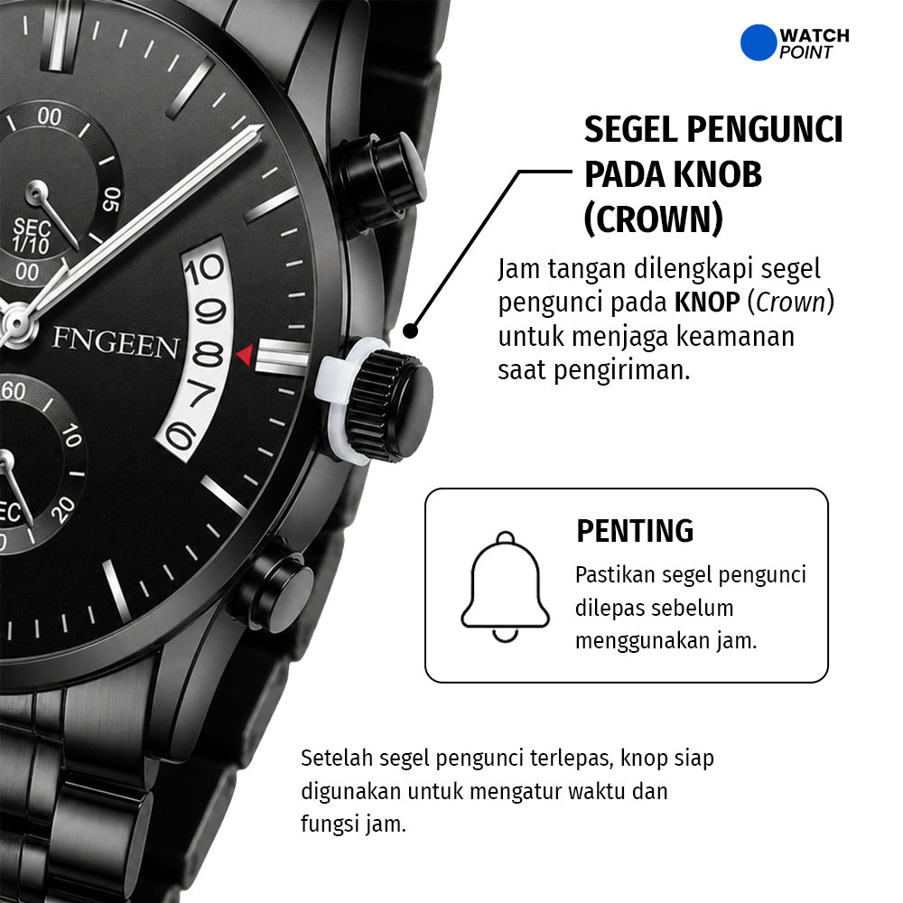 BEST DEALS WATCHPOINT FN-019 Jam Tangan Pria Anti Air ORIGINAL FNGEEN VAVAVOOM 4088 Luxury Casual