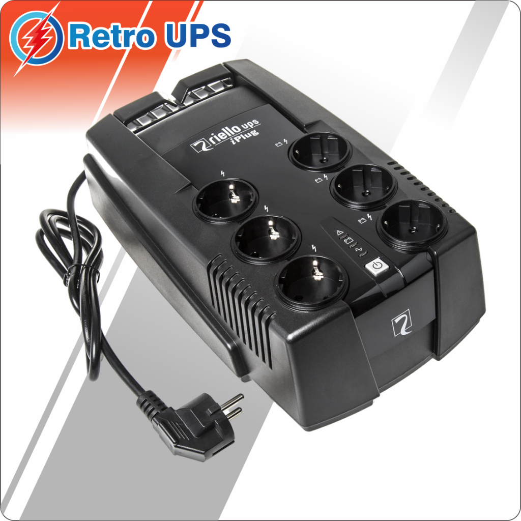 Riello UPS iPlug – Stabilizer & Backup Listrik Otomatis Multi Stop Kontak