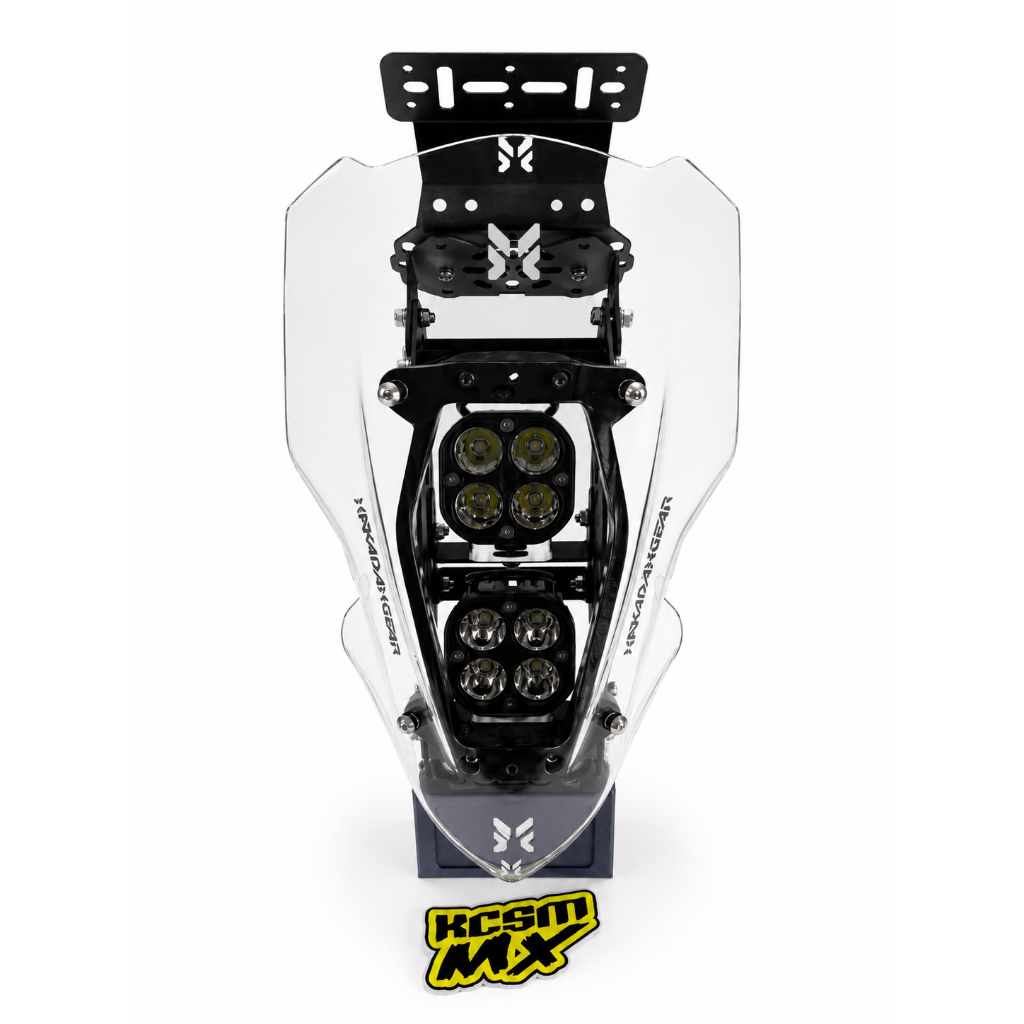 Navigation Tower Makadam CRF 150L Set Lengkap Lampu LED Bracket Laser Cut Windshield