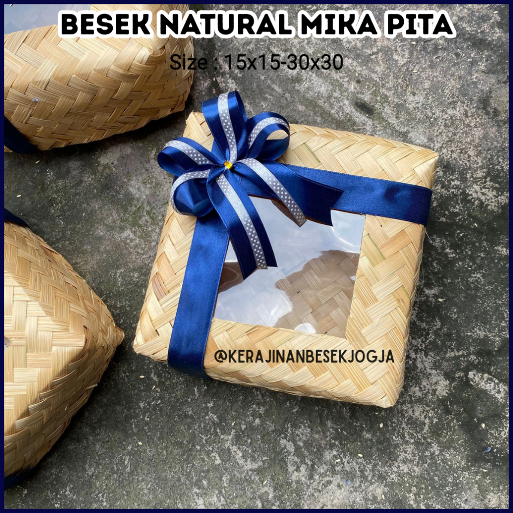 BESEK NATURAL MIKA PITA | hampers nasi besek berkatan syukuran pengajian kenduri