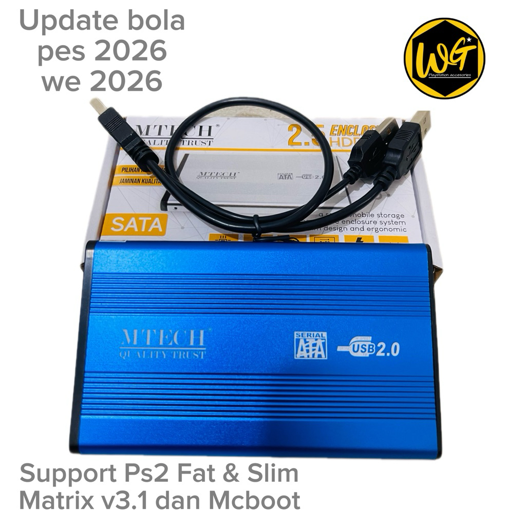 Hardisk hdd eksternal PS2 160gb bola terbaru 2026