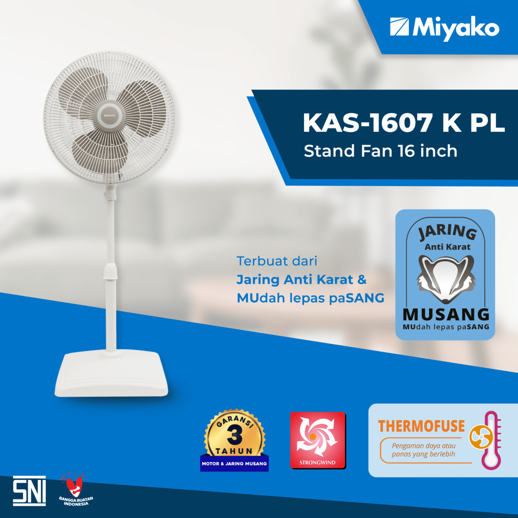 Kipas Angin Miyako KAS-1607 K PL