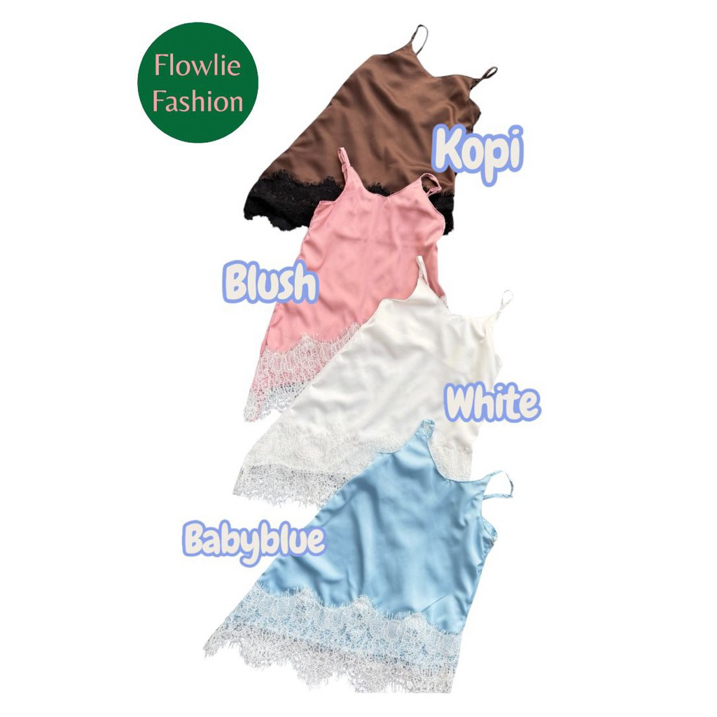 Aurelia kids top lace satin Tank lace anak