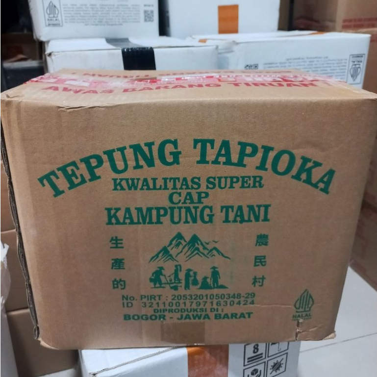 Tepung Tapioka Kwalitas Super 1DUS 10KG Cap kampung Tani Termurah KARGO ONLY