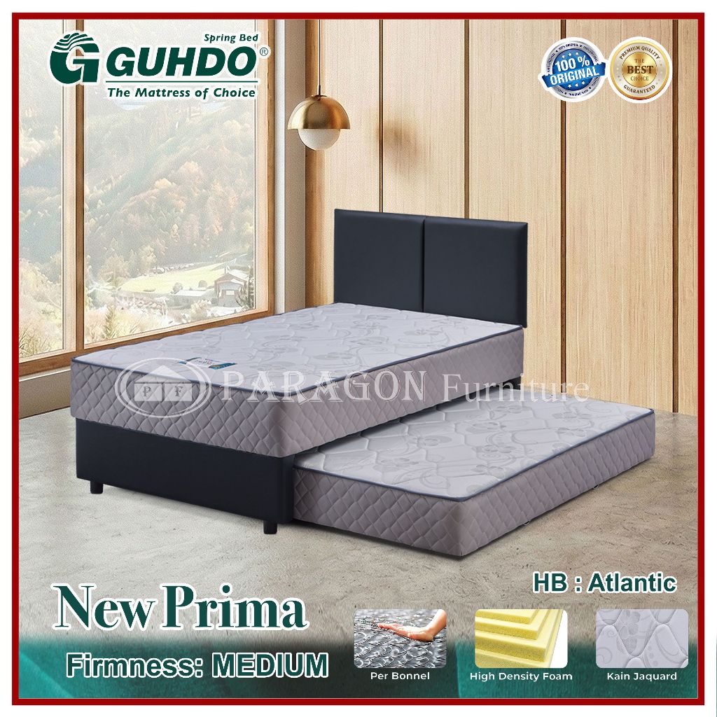 Guhdo Spring bed 2in1 New Prima Spinal Spring, HB Atlantic, Prospine 090 100 120 140 160 180 x 200 -