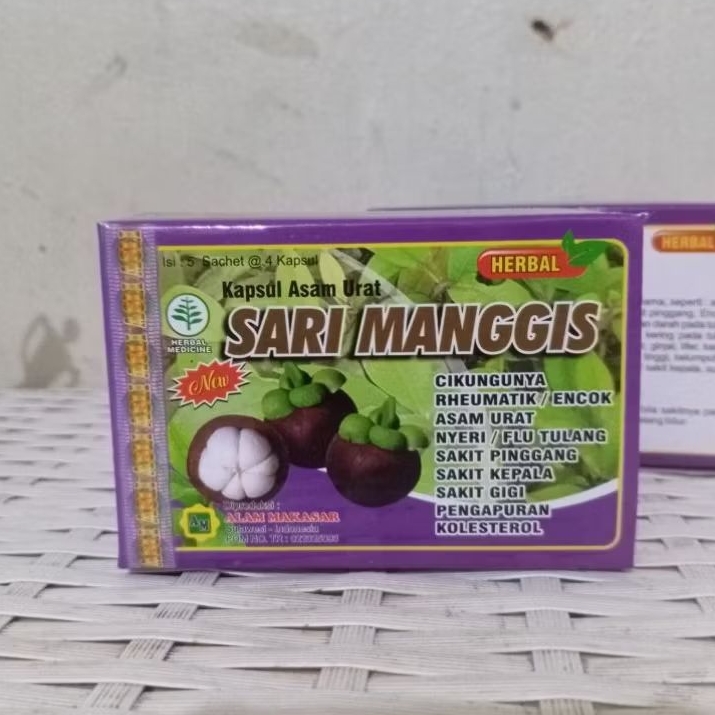 Sari Manggis Kapsul Herbal - 5 Sachet @4 Kapsul, Membantu Menurunkan Kolesterol