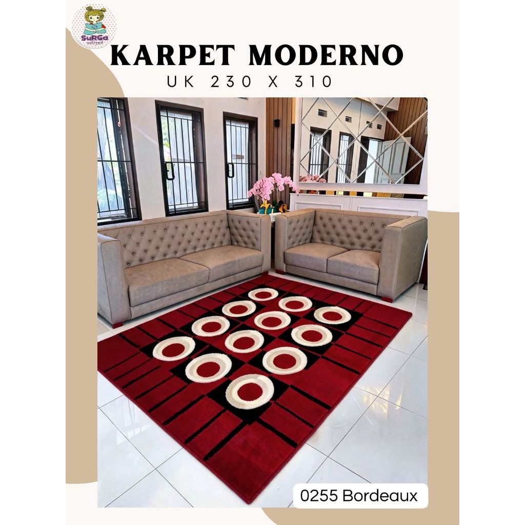 KARPET PERMADANI MODERNO JUMBO UKURAN 230 x 310 CM