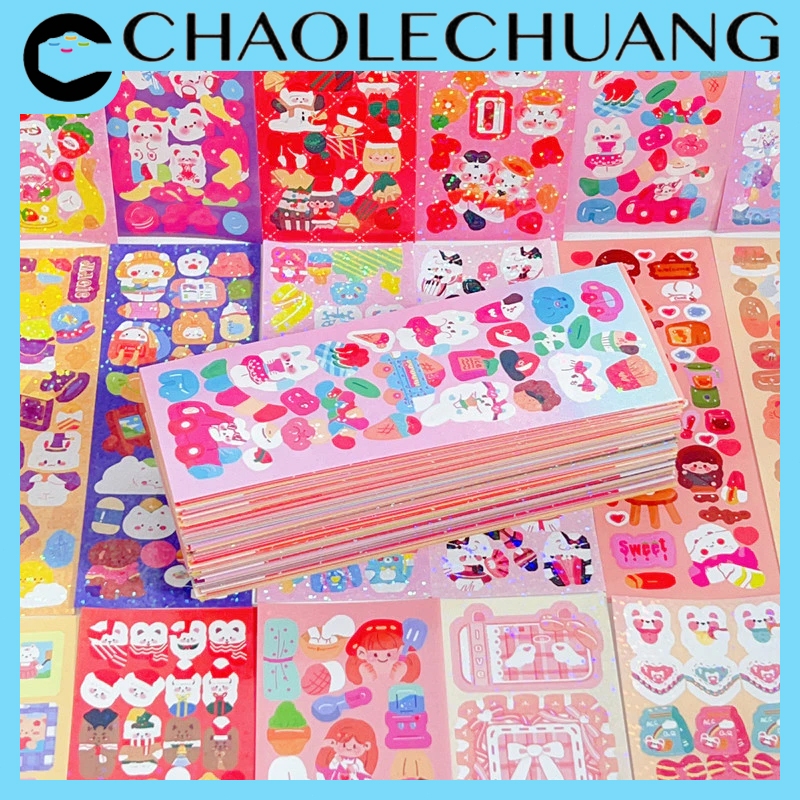 CLC 200 Lembar Stiker Diy Dekorasi Random Lucu aesthetic isi 20 Lembar 60 Lembar 100 Lembar 200 Lemb