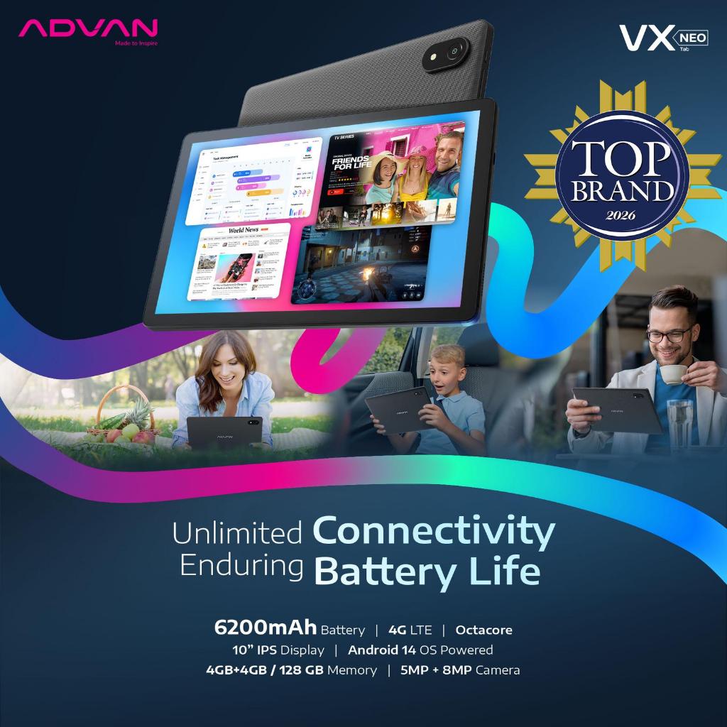 Tablet Android Advan VX Neo 4/128GB 4G LTE Garansi Resmi