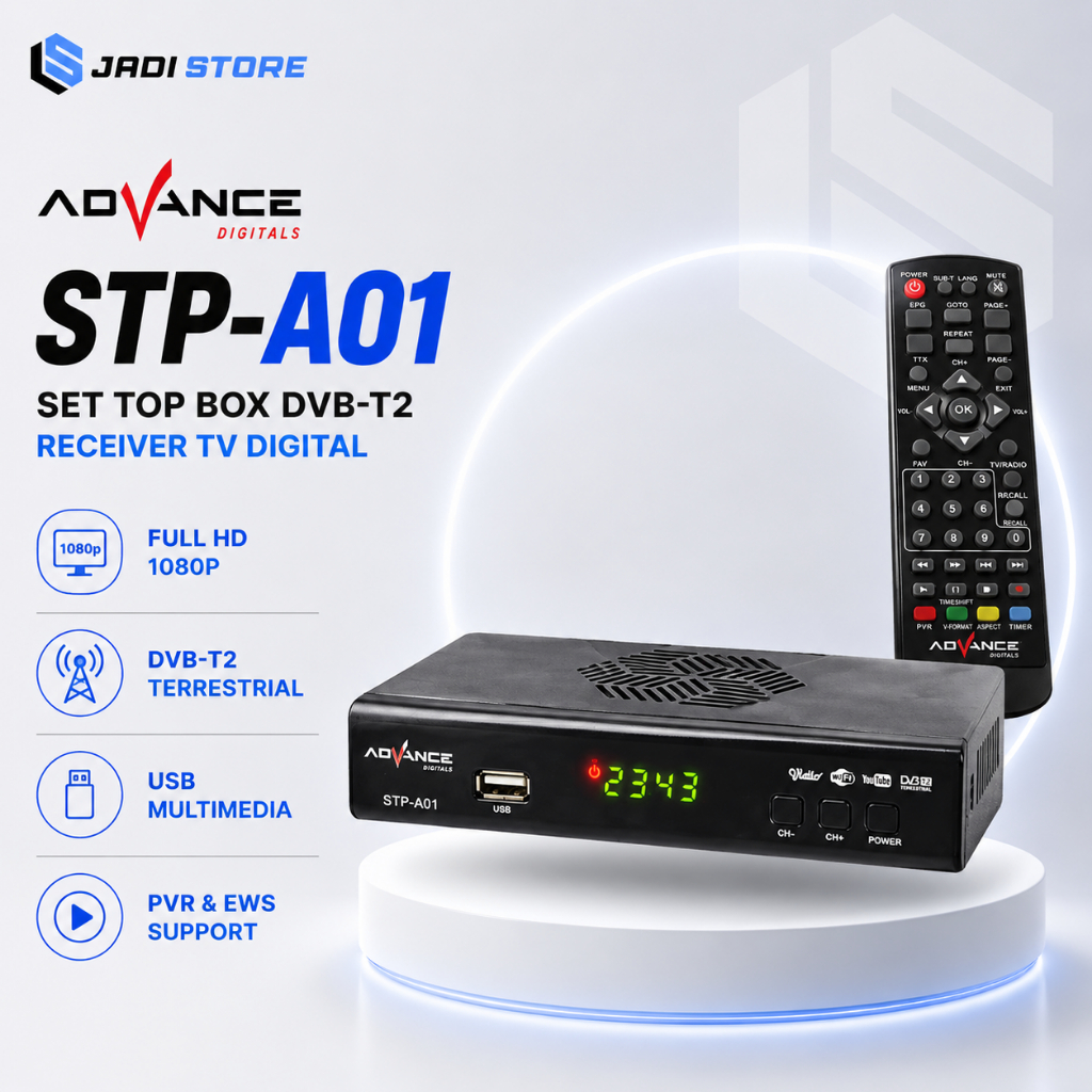 Advance STP-A01 Set Top Box DVB-T2 STB TV Digital Receiver Converter TV Analog ke Digital HDMI AV US