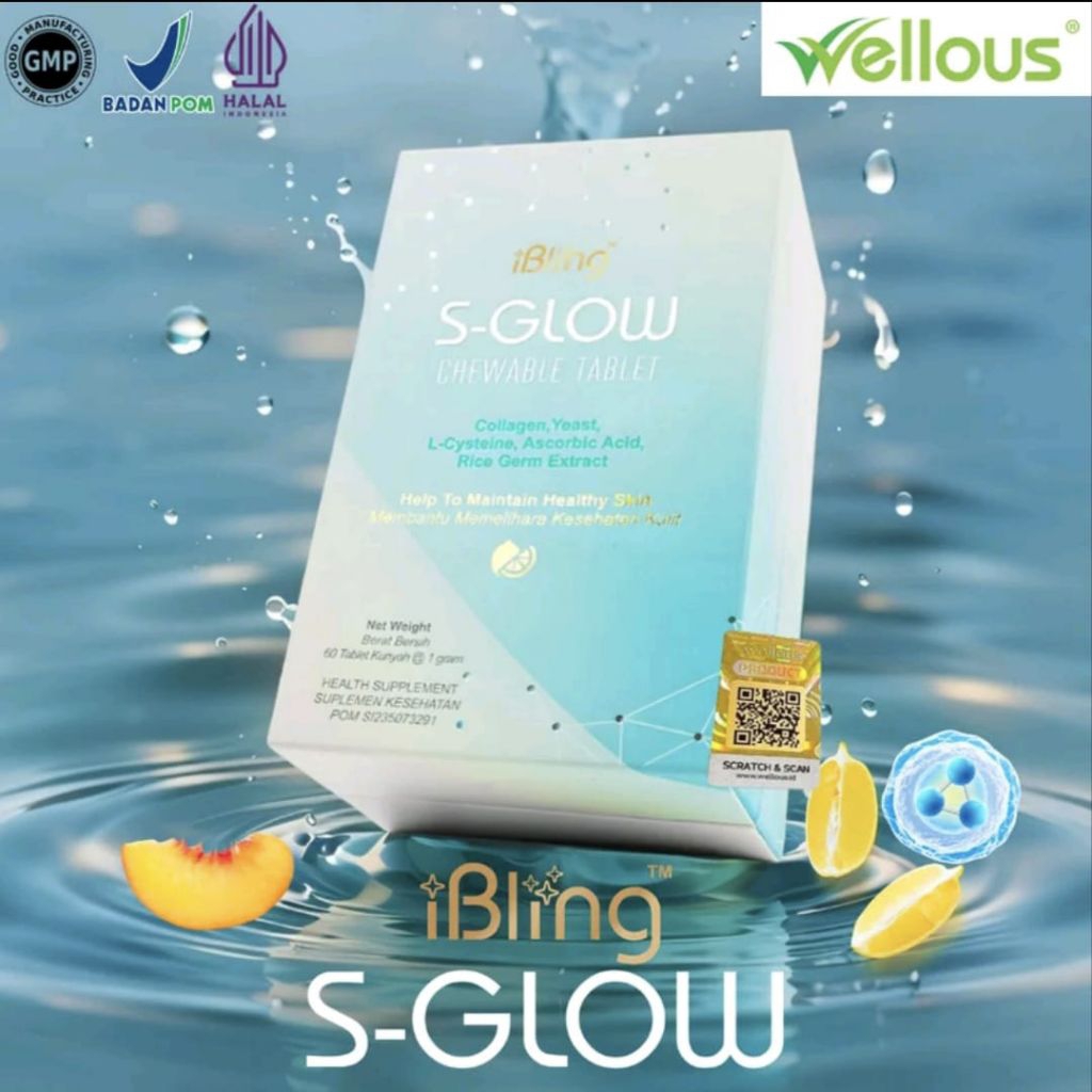 S - GLOW SUPLEMEN KESEHATAN RAMBUT KUKU KULIT ISI 60 TABLET AMAN UNTUK BUMIL DAN BUSUI