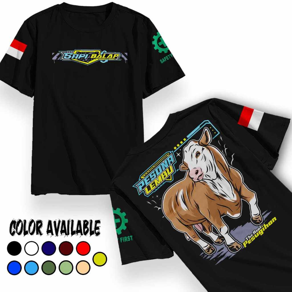 Kaos SAPI BALAP New Simental Pesona Lembu Tshirt Peternak Milenial Indonesia
