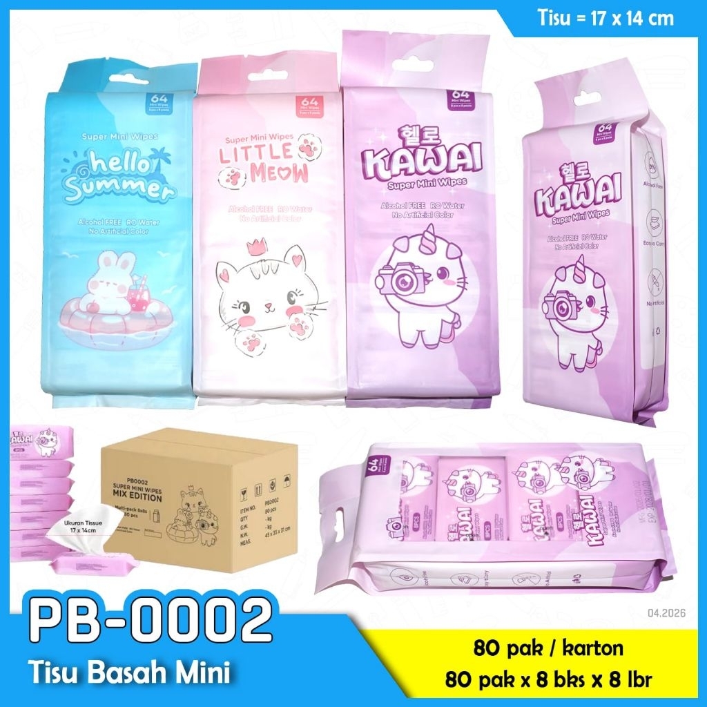 TISU BASAH MINI ISI 8 BUNGKUS